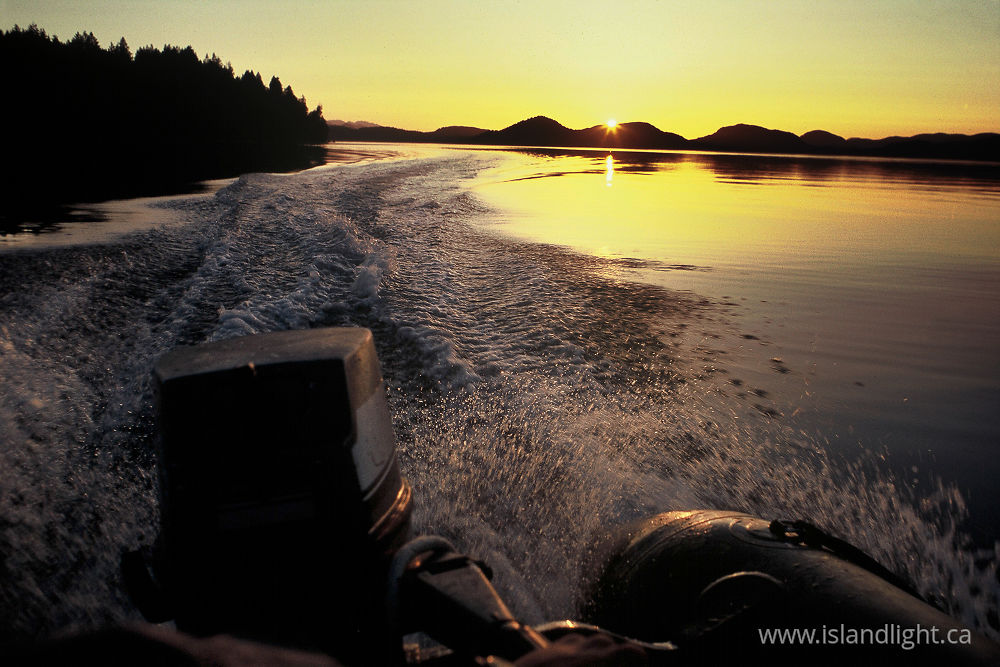 Boating photo from Carrington Bay Cortes Island, BC Canada.