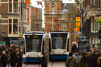 Amsterdam Trams ~ Transport picture from Amsterdam Netherlands.