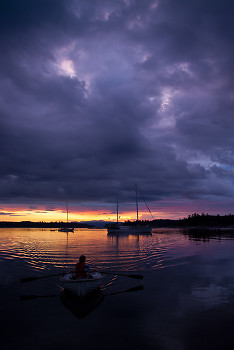 Rowboat ~ Boating  picture from Cortes Island Canada.