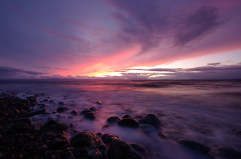 Smelt Bay Oceanscape ~ Landscape picture from Cortes Island Canada.