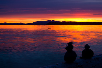 Standing Stones ~ Landscape picture from Cortes Island Canada.