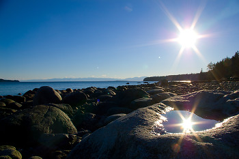 Sun II ~ Landscape picture from Cortes Island Canada.
