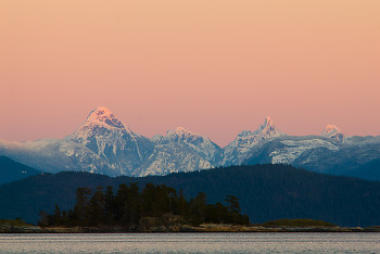 Coast Moutnains ~ Mountain picture from Cortes Island Canada.