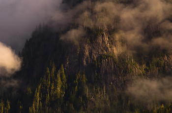 Mist on the Cliffs ~ Mountain picture from Mainland Canada.