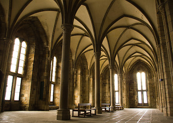 Cathedral picture from Mont St. Michel  France.