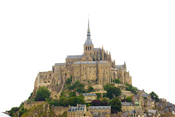 The Mount ~ Cathedral picture from Mont St. Michel France.