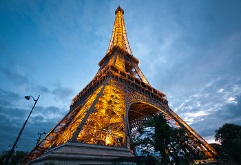 Eiffel Tower at Dusk ~ Architecture  picture from Paris France.