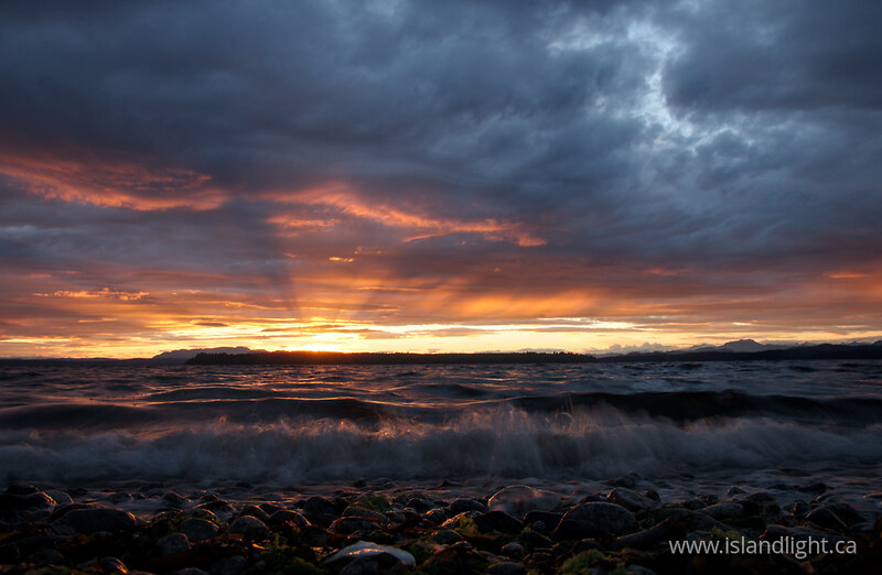 Stormy Sunset at Smelt Bay 5 - Cortes Island  photo