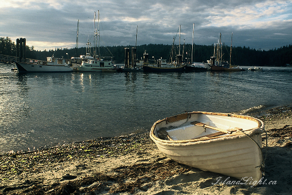 Boating picture from Mansons Landing Cortes Island, BC Canada.