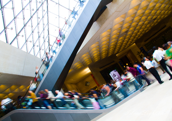 Louvre Escalator -   photo