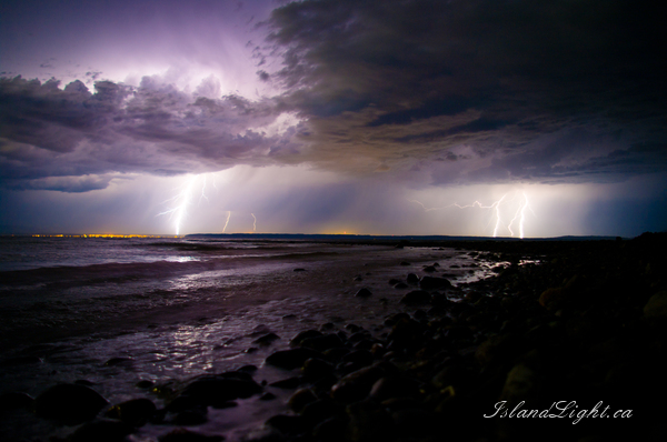 Power ~ Lightening Photo from Discovery Islands Canada. (Click to view options.)