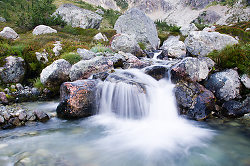 Brandywine Glacier Waterfall -  Alpine Creek photo