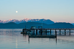 Rising Moon Over Squirrel Cove Dock -  Harbour photo