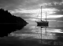  Sailboat picture from Cortes Island Canada.