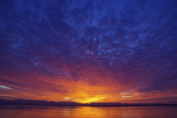 Solar Flair ~ Sunset picture from Cortes Island Canada.