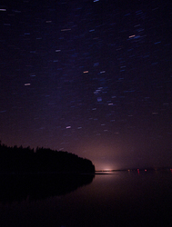 South Point Star trails ~ Star picture from Georgia Strait Canada.