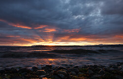 Stormy Sunset at Smelt Bay 3 - Cortes Island  photo
