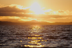 Sunrise on the Water - Cortes Island Ocean photo