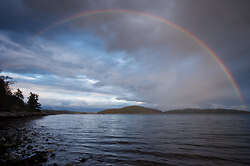 Epic Rainbow Over Twin Islands - III - Cortes Island Rainbow photo