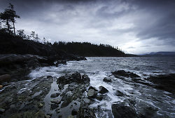 Storm at Red Granite Point I - Cortes Island  photo