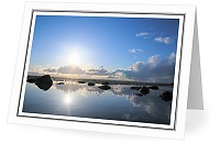 Summer Sky reflected in Tide-pool  - Landscape  photo from  Cortes Island British Columbia, Canada