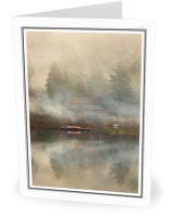 Misty Morning - Landscape photo from Gunflint Lake Cortes Island BC, Canada