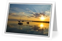 Indian Summer - Moored Sailboat photo from Mansons Landing  Cortes Island BC, Canada