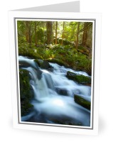 Falling Water - Waterfall photo from Mansons Landing Cortes Island BC, Canada