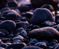 Stones as Art - Shoreline photo from Smelt Bay Cortes Island BC, Canada
