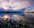 Hollyhock Beach in Morning Light -Sunrise picture from Cortes Island