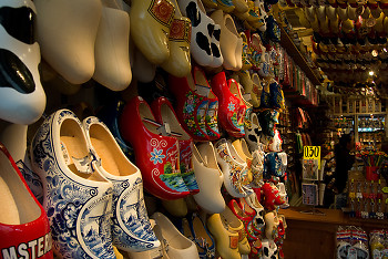 Clogs for Sale ~ Travel picture from Amsterdam Netherlands.