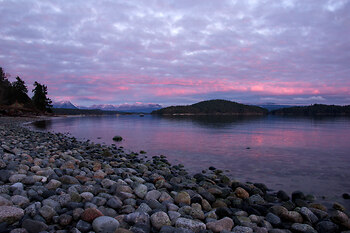 December Sky 2 ~ Landscape  picture from Cortes Island Canada.