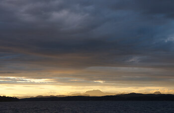 Light under a Dark Sky 2 ~ Landscape  picture from Cortes Island Canada.