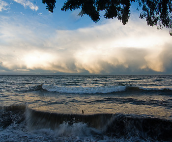 Wave and cloud ~ Seascape  picture from Cortes Island Canada.