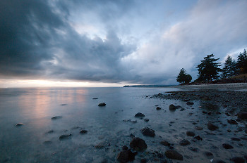 Evening ~ Seascape  picture from Cortes Island Canada.
