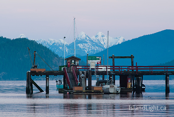Squirrel Cove Dock ~ Seascape  picture from Cortes Island Canada.