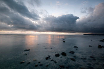 Another Evening of Moody Weather ~ Seascape  picture from Cortes Island Canada.