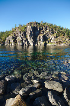 The Entrance to Gorge Harbour ~ Seascape  picture from Cortes Island Canada.