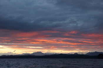 Clouds Watching the Sunset ~ Sky picture from Cortes Island Canada.