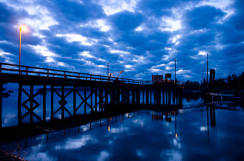 Mansons Landing Wharf ~ Wharf picture from Cortes Island Canada.