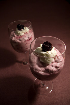 Black Berry Smoothies ~ Dessert picture from Cortes Island Canada.
