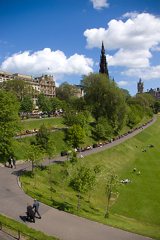 A Stroll In The Park ~ Cityscape picture from Edinburgh Scotland.