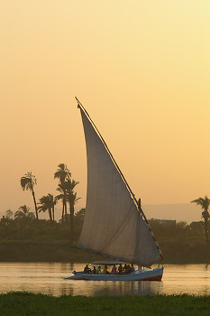 Voyage Up the Nile ~ Sailing picture from Luxor Egypt.