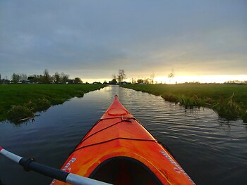 Evening on the canal ~ Boating  picture from Netherlands Netherlands.