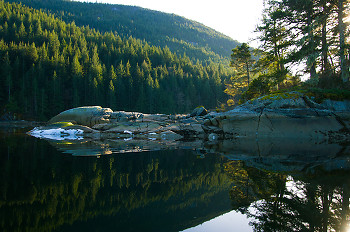 Un-named Island ~ Landscape  picture from Port Neville Canada.