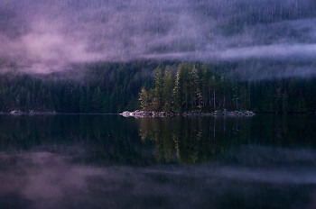 Portrait of an Island in Morning Mist ~ Landscape  picture from Port Neville Canada.