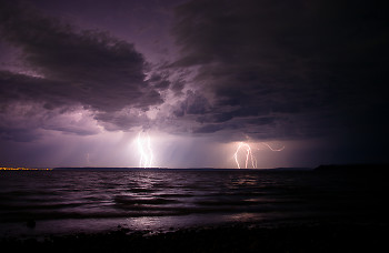 Electric Storm ~ Lightening picture from Quadra Island Canada.