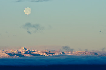 The Moon Over Vancouver Island ~ Moon picture from Vancouver Island Canada.