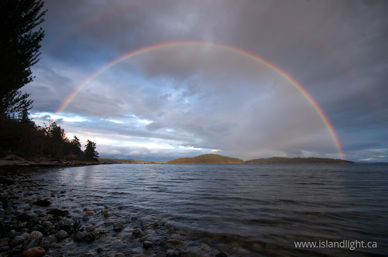 Epic Rainbow Over Twin Islands - I - Cortes Island Rainbow photo