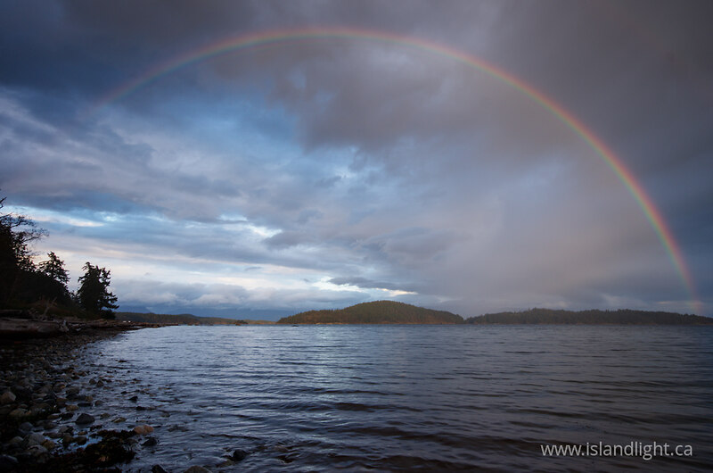 Epic Rainbow Over Twin Islands - III - Cortes Island Rainbow photo